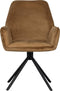 Showroom leegverkoop: Woood amber eetkamerstoel fluweel karamel set van 2 - Showroom leegverkoopStoelen - Polyester - 88x60x61cm