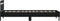 vidaXL - Bedframe - met - hoofdbord - en - LED-verlichting - zwart - 75x190 - cm