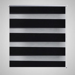 vidaXL - Duo - Rolgordijn - 60x120cm - Zwart