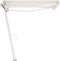 vidaXL - Luifel - handmatig - uittrekbaar - met - LED - 300x250 - cm - crèmekleurig