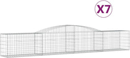 vidaXL - Schanskorven - 7 - st - gewelfd - 400x50x60/80 - cm - gegalvaniseerd - ijzer