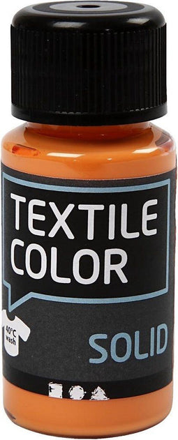 Textielverf - Oranje - Dekkend - Creotime - 50 ml