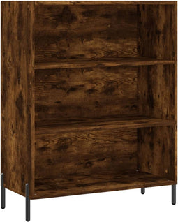 vidaXL - Schappenkast - 69,5x32,5x90 - cm - bewerkt - hout - gerookt - eikenkleurig