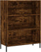 vidaXL - Schappenkast - 69,5x32,5x90 - cm - bewerkt - hout - gerookt - eikenkleurig