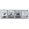 Schilderij Home ESPRIT Wit Zwart Dier Vintage 45 x 2,2 x 60 cm (4 Stuks)