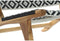 Armstoel DKD Home Decor Natuurlijk Teakboom Zwart Wit PVC (65 x 80 x 68 cm)