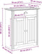 vidaXL - Wastafelkast - BODO - 70x35x80 - cm - wit - en - bruin