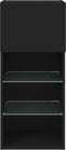 vidaXL - Tv-meubels - met - LED-verlichting - 2 - st - 40,5x30x90 - cm - zwart