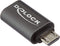 Delock 65927 - USB Micro-B naar USB-C Adapter - 480 Mbps - Grijs