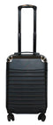 Handbagage trolley koffer hardcase 54x34x20 cm - 4 wielen - zwart