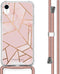 iMoshion Hoesje Geschikt voor iPhone Xr Hoesje Met Koord - iMoshion Design Hoesje met Koord - Goud / Roze / Pink Graphic