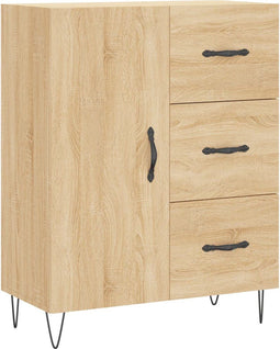 vidaXL - Dressoir - 69,5x34x90 - cm - bewerkt - hout - sonoma - eikenkleurig