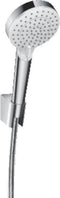 Hansgrohe Crometta vario porter - Doucheset ecosmart - Slang 125cm - Wit chroom