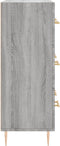 vidaXL - Dressoir - 69,5x34x90 - cm - bewerkt - hout - grijs - sonoma - eikenkleurig