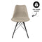 Kick kuipstoel Metal Luuk - Eetkamerstoel - Comfortabele zitting - taupe
