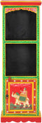 vidaXL - Hoge - kast - handgeschilderd - 40x30x120 - cm - massief - mangohout