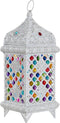 Bureaulamp DKD Home Decor 18 x 18 x 46 cm Metaal Wit Multicolour 220 V 50 W