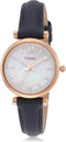 Fossil Carlie ES4502 - Dameshorloge 28 mm - Witte parelmoeren wijzerplaat - Rosékleurig