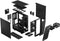 Fractal Design Meshify 2 Compact - Tower Behuizing - ATX µATX Mini-ITX - Zwart