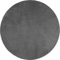 vidaXL - Vloerkleed - OVIEDO - laagpolig - Ø - 80 - cm - antracietkleurig