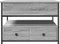 vidaXL - Salontafel - 70x50x50 - cm - bewerkt - hout - en - metaal - grijs - sonoma