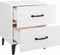 vidaXL - Nachtkastje - 40x35x47 - cm - hoogglans - wit