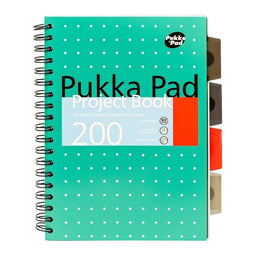 Pukka Pad - Projectboek Pad Metallic B5 lijn 4-tabs 200 pagina's 80gr groen