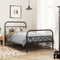 vidaXL - Bedframe - met - hoofd- - en - voeteneinde - metaal - zwart - 100x200 - cm