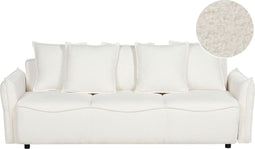 KRAMA - Slaapbank - Wit - Bouclé