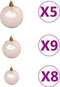 vidaXL - Kunstkerstboom - met - verlichting - en - kerstballen - 120 - cm - groen