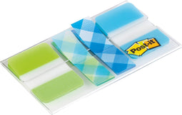 Post-It index om te klasseren en index met motief, ruitpatroon, 2 x 12 tabs en 2 x 20 tabs 6 stuks