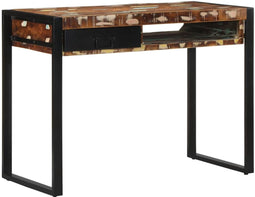 vidaXL - Bureau - 100x50x75 - cm - massief - gerecycled - hout - meerkleurig
