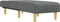 vidaXL - Chaise - longue - stof - donkergrijs