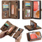 Caseme - vintage 2 in 1 portemonnee hoes - Geschikt voor Samsung Galaxy A72 - Bruin