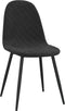 vidaXL - Eetkamerstoelen - 2 - st - fluweel - zwart