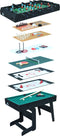 Cougar All-in-One 16-in-1 Multi speeltafel opklapbaar Zwart - Voetbaltafel, pooltafel, airhockeytafel, tafeltennistafel en shuffleboard - Inclusief accessoires