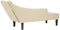 vidaXL - Chaise - longue - met - rechterarmleuning - stof - crèmekleurig