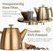 Vaja® Theepot Juliette - Dubbelwandig - 1 Liter - RVS Goud