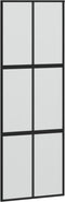 vidaXL - Schuifdeur - 90x205 - cm - gehard - glas - en - aluminium - zwart