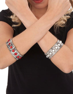 VIVING COSTUMES / JUINSA - Volwassen rode middeleeuwse koninginarmband