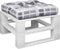 vidaXL - Palletkussen - 50x50x12 - cm - stof - ruitpatroon - grijs