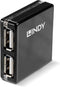 Lindy 42742 - Hub USB - 4x USB 2.0 type-A - Zwart