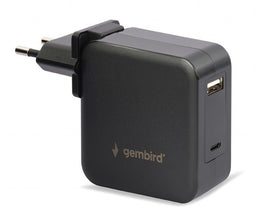 Gembird NPA-PD60-01 - Laptop oplader - 60W - Zwart