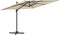 vidaXL - Zweefparasol - met - dubbel - dak - 300x300 - cm - zandwit