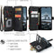 Caseme - Geschikt voor iPhone 14 Pro - Vintage 2 in 1 portemonnee hoes - Zwart