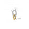 TI SENTO Oorbellen 7857ZY - 925 zilver - Verguld met zirkonia - Zilver