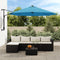 vidaXL - Wandparasol - 290 - cm - zeeblauw