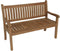 Lesliliving - Tuinbank Teak 2-persoons - gebogen rug - 130cm - Bruin