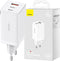 Baseus GaN5 Pro - Oplader - 65W Snellader met 3 poorten - Wit