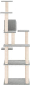 vidaXL - Kattenmeubel - met - sisal - krabpalen - 153 - cm - crèmekleurig